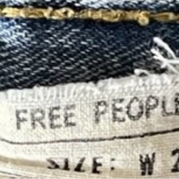 Free People Denim Shorts Lace Trim Boho Festival Cottagecore High Rise W 26 - Picture 10 of 12